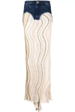 Vitelli Knitted-panel maxi skirt