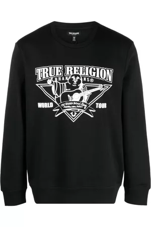 True Religion Men Sweatshirts - Logo-print long-sleeve sweatshirt