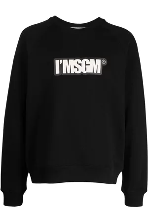 Msgm Men Sweatshirts - Logo-print cotton sweatshirt