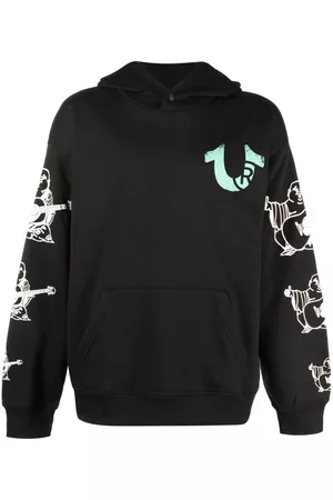 True Religion Men Sweatshirts - Graphic-print drawstring hoodie