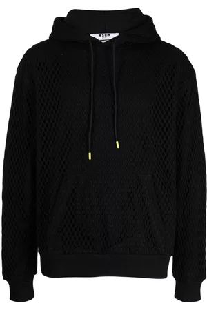 Msgm Men Sweatshirts - Drawstring cotton hoodie