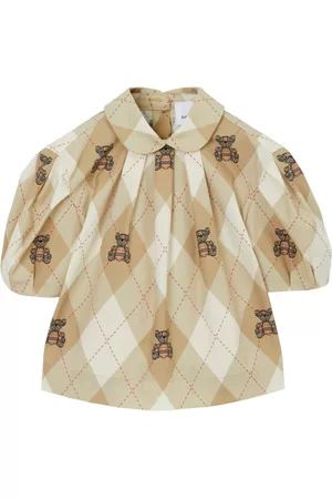 Burberry Girls Blouses - Thomas Bear Argyle cotton blouse