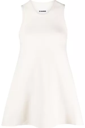 Jil Sander Cropped-detail sleeveless blouse