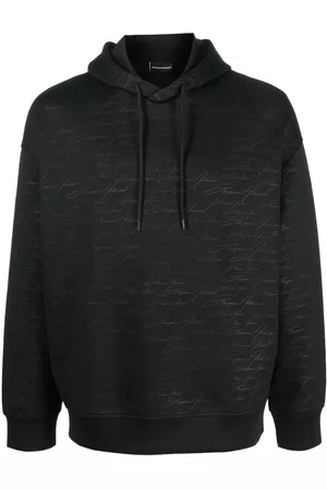 Emporio Armani Men Hoodies - Logo-print long-sleeve hoodie