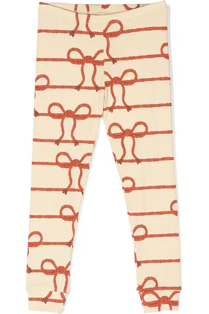 Mini Rodini Rope-print organic-cotton leggings
