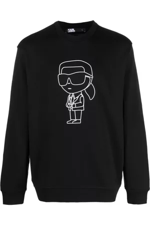 Karl Lagerfeld Men Sweatshirts - Logo-print cotton -blend sweatshirt