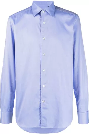 corneliani Men Shirts - Spread collar cotton shirt