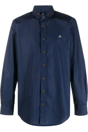Vivienne Westwood Embroidered-Orb poplin shirt