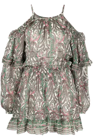 Isabel Marant Gabinia printed off-shoulder dress