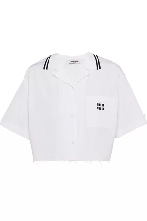 Miu Miu Logo-print poplin shirt