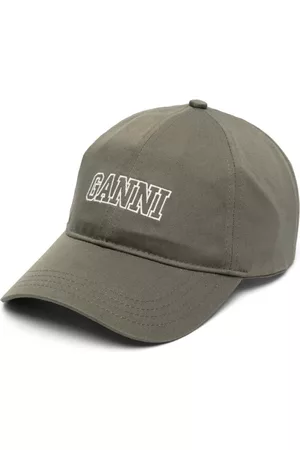 Ganni Logo-embroidered cotton cap