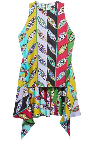 Puccini Graphic-print sleeveless blouse