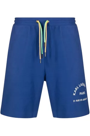 Karl Lagerfeld Men Bermudas - Athleisure logo-print shorts