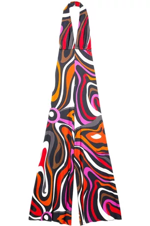 Puccini Marmo-print halterneck jumpsuit