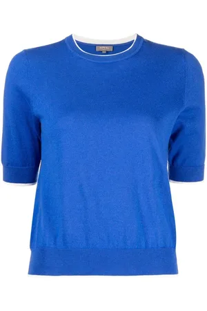N.PEAL Fine knit cotton-cashmere top