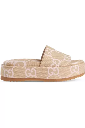 Gucci Women Platform Sandals - Maxi GG platform slide sandals