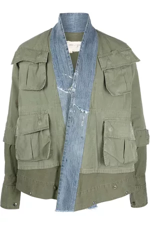 GREG LAUREN Hybrid cotton military jacket