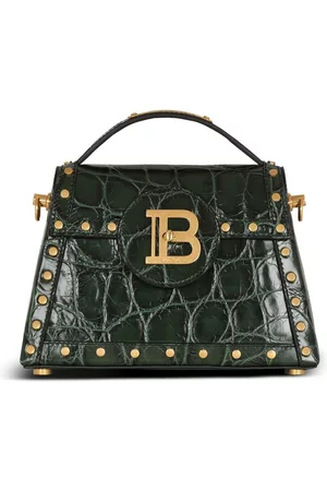 Balmain B-buzz crocodile-embossed shoulder bag
