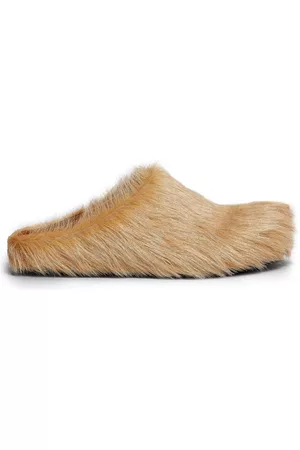 Marni Women Sandals - Sabot brushed leather slides