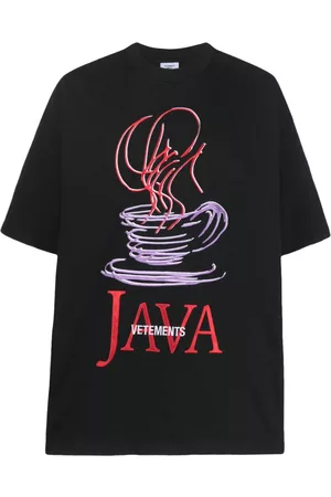 Vetements Java logo-embroidered T-shirt