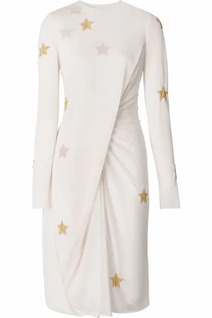 Burberry Silk viscose dress with gold stars