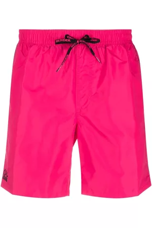 Sundek Men Swim Shorts - Logo-patch drawstring swim shorts