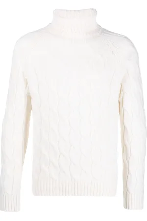 TAGLIATORE Cable-knit roll-neck jumper