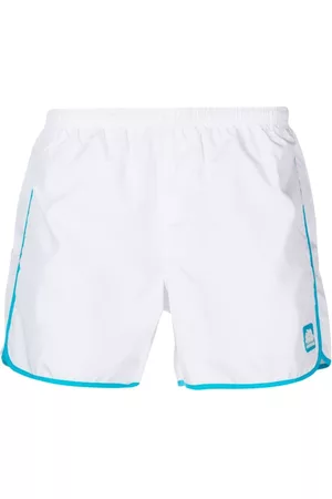 Sundek Men Swim Shorts - Logo-patch swim shorts