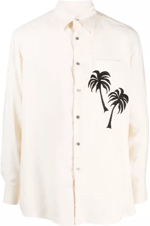 Emporio Armani Men Long sleeves - Palm tree-patch long-sleeve shirt