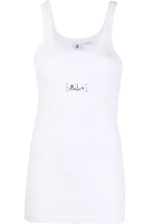 Random Identities Logo-print ribbed-knit tank top
