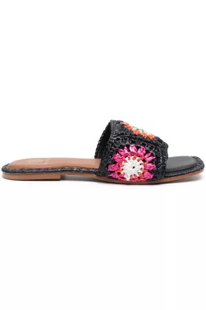 De Siena shoes Women Sandals - Crochet square-toe slides