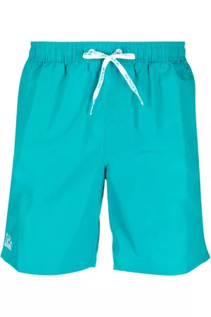 Sundek Men Swim Shorts - Logo-patch drawstring swim shorts