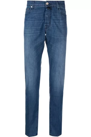 Jacob Cohen Men Straight - Motif-embroidered straight-leg jeans