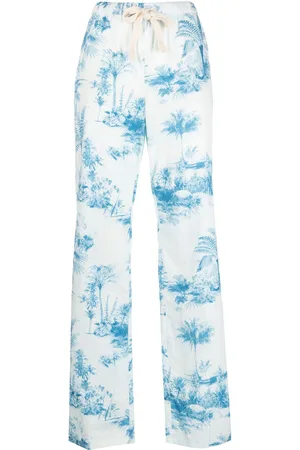 RED Valentino Palm tree-print flared trousers