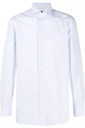Finamore Spread-collar cotton shirt
