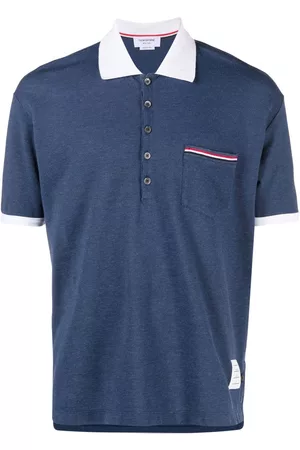 Thom Browne Signature stripe-detail polo shirt