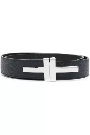 Tom Ford Men Belts - Logo-buckle leather belt