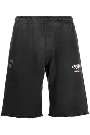 OFF-WHITE Wave Off cotton track shorts