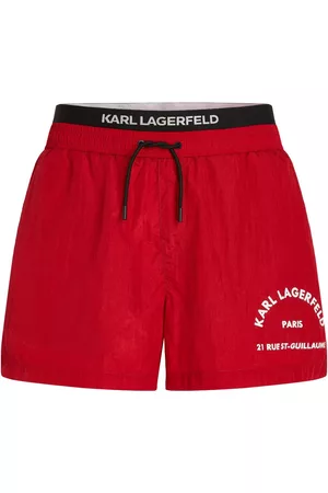 Karl Lagerfeld Men Swim Shorts - Logo-waistband swim shorts