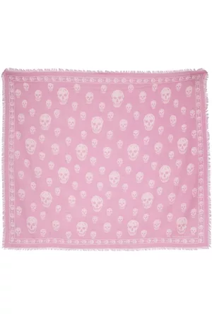Alexander McQueen Skull-motif fringed-edge scarf