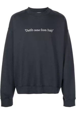 OFF-WHITE Men Sweatshirts - Logo -print cotton sweatshirt