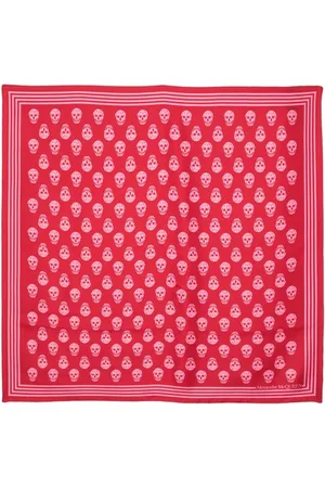 Alexander McQueen Biker Skull printed silk scarf