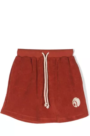 Raquette Girls Skirts - Embroidered-logo organic-cotton skirt