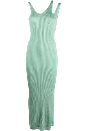 Simkhai Ivette metallic-rib mididdress