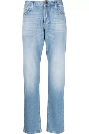 Emporio Armani Men Straight - Logo-patch straight-leg jeans
