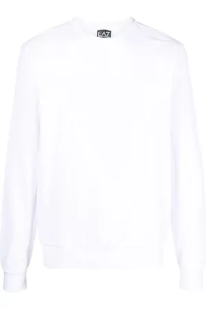 EA7 Men Sweatshirts - Logo-print cotton sweatshirt