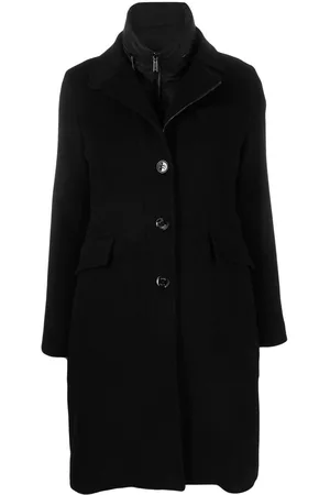 MOORER Women Trench Coats - Layered single-breasted coat