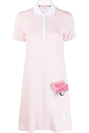 Thom Browne Car-appliqué cotton dress