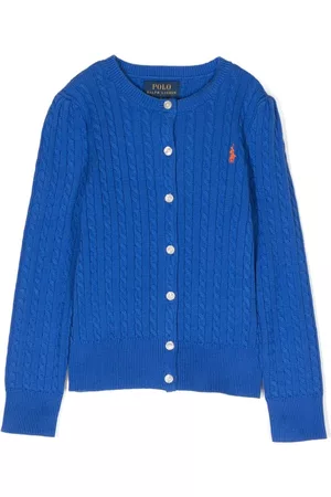 Ralph Lauren Logo-embroidered cable-knit cardigan