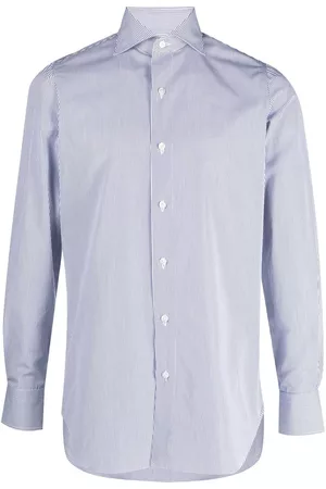 Finamore Spread-collar cotton shirt